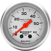 Autometer Gauge, Ultra-Lite, Boost, 2 1/16 in., 60psi, Mechanical, Analog, Each