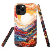 For iPhone 12 Pro/12 Tough Protective Cover, Sunny Waves