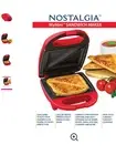 Nostalgia Red Mini Sandwich Maker Toaster NEW IN BOX