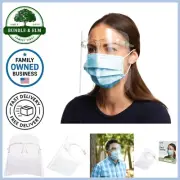 Anti-Fog Face Shields 10-Pack Reusable Clear Barrier Full Face Protection