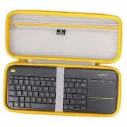 Hard Storage Case for Logitech K400 Plus/MX Mechanical Mini Gray + Yellow
