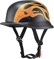 Skull Cap Helmet Vintage Motorbike Half Shell Half Shell Helmet for Adult Men Women Street Racing Cruiser Scooter Motorcycle DOT/ECE Approved Jet Helmet