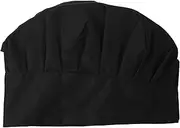 [Healeved] Comfortable Cotton Chef Hat Waiter Uniform Hat Breathable Bakery Restaurant Cook Stylish Chef's Cap Black