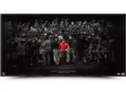 Upper DECK Tiger Woods " Moving Forward " Autographed Golf PGA Art Print COA