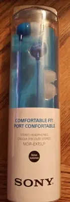 Sony Comfortable Fit Port Confortable Stereo Headphones Earbuds Noise Isolation
