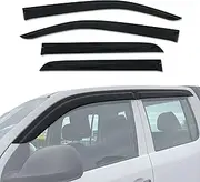 AUSGO Weathershields Compatible with Volkswagen Amarok 2H Series Dual Cab 2009-2022, Luxury Weather Shields Window Visors Wind Deflectors Sun Rain Guard 4PCS Set