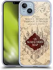 Head Case Designs Officially Licensed Harry Potter The Marauder's Map Prisoner of Azkaban II Soft Gel Case Compatible with Apple iPhone 14 Plus