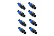 8x Pack SpeakOn Male Plug 4 Pole Conductor Pro Audio Speaker Cable Connector
