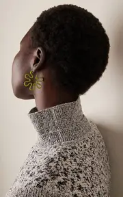 [Bea Bongiasca] Pistachio 9K Gold, Silver, And Enamel Earrings