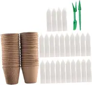 Gogogmee Seedling Cups 50 Pack Square Peat Pots Germination Tray Cup for Plant Propagation Garden