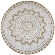 Area Rug Braided Jute Printed 90 cm Round vidaXL