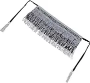 [GAROZATION] Waist Chain Skirt Sparkly Hip Scarf for Women Sequin Tassel Dance Costumes