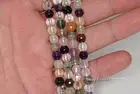 6MM MIX QUARTZ GEMSTONE FACETED ROUND LOOSE BEADS 7.5inch