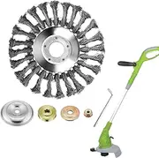 Steel Wire Brush Cutter - 6 Inch & 8 Inch Lightweight Gardening Lawnmower Cutter | Steel Wire Cutter Trimmer Heads, Wire Wheel Trimmer Heads, Straight Shaft Trimmer