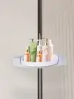 Corner Shower Caddy 360° Rotate Shelf Adhesive Rack Bath Shower Shelf WallꦿMount