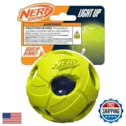 Nerf Dog Bash Ball Dog Toy with Interactive LED, Lightweight, Durable and Wat