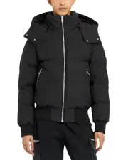 Moose Knuckles Cloud Shearling Trim Down Bomber Jacket