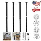 Heavy-Duty Adjustable Desk Legs - 24-40 Inch, Supports 220lbs, Black Metal