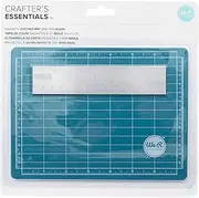 We R Memory Keepers Trimmer & Mat, 7x5, Magnetic Cutting Mat and Mini Ruler, Craft Supplies Trimming Tools Ruler Paper Crafts