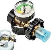 Zetqhuu Propane Tank Gauge Adapter, Propane Tank Adapter Converter, Outdoor Cooking Accessories for Camping BBQ Grill Heater