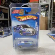 2010 Hot Wheels Hot Auctions. Bugatti Veyron #169/240 Matte Blue Mint