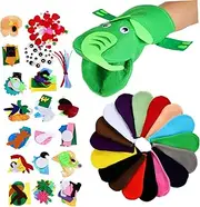 1set Felt Hand Puppet Making Kit DIY Craft Supplies for Vibrant Patterns and Easy Use Materials for Creative Role Play and Handmade Projects