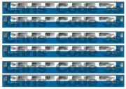 Adhesive Vinyl Coach Decal N Gauge Graham Farish - Blue Pullman MK2 3pk