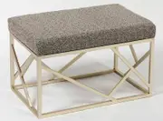 Premium metal bench seat brown woven