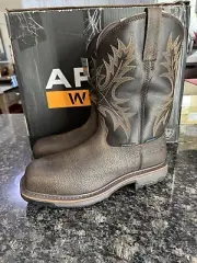 Ariat Men's WorkHog® XT Waterproof Carbon Toe Work Boot Brown Size 10.5, 11