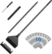 Luxiv Stainless Steel Algae Scraper Black, Aquarium Glass Cleaner Tools 25.6 Inches Fish Tank Scrapering Cleaner Handheld Scraper for Aquarium Tank
