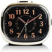 Alarm Clock Bedroom Non Ticking Mechanical with Night Light Home Use Desk Large Display Silent Sweep Snooze Bedside Decoration Alarm Clock Table Clock Bedside Clock (Color : 2) Aqiong