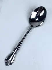 Set of 4 Oneida USA Table Spoon Arbor Rose True Rose Dinner Stainless Flatware