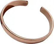 [Wonder Care] WC 100% Pure Copper Magnetic Bracelet with Magnets Copper Bracelet for Men & Women Solid Copper Cuff Adjustable size with Velvet Bag & Box for gift, Rakhi for brother Bhaiya Bhabi Rakhi Set