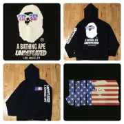 Undefeated BAPE HEAD LOGO Full Zip Hoodie L Size A bathing ape full zip hood