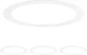 uxcell 4-Pack Goof Rings for 4 Inch Recessed Lights, 3.6" ID 4.5" OD Durable Steel Trim Ring Flush Mount White Can Light Trim Ring Cover for Ceiling Can Downlights