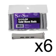 ST-356-GYSHx12 BEAUTY SALON EZ COLD WAVE HAIR PERM RODS - 12 PK 1 DOZ GRAY SHORT