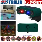Solar Ultrasonic Animal Repeller LED Motion Sensor Flashing Light Lamp Alarm AU