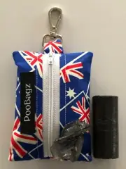 Australian Print - Handmade Dog Poo Bag Holder/Treat Bag