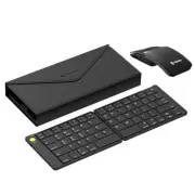 Wireless Keyboard and Mouse Combo | Foldable Bluetooth Multi-Device Keyboard