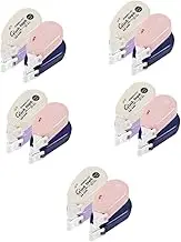 5sets Adhesive Strips Double-Sided Tape Dispenser Strong Adhesive Roller Non-Sticky Removal for Projects 4pcs*5