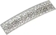 Hair clips, Vintage Metal Hair Barrettes, Decorative Hair Clips French Barrettes, Hair Pins Hair Accessories for Women Girls (Silver)