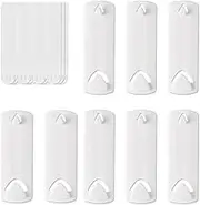 8 Sawtooth Picture Hangers, 12 Removable Adhesive Strips, Picture Hangers for Sawtooth, Damage Free Picture Hanging Hooks Heavy Duty, No Nails Picture Hooks, for Bathroom Kitchen Home Door Closet
