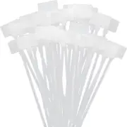 Nylon Marker Cable Ties 300PCS White Self-Locking Wire Zip Ties Cable Mark Tags