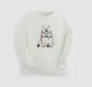 Baby Kith Kithmas Polar Bear Crewneck in Chalk Sweatshirt Size 12/18 Months