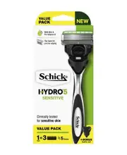 Hydro 5 Sensitive Razor with Blades Refill 3 Pack