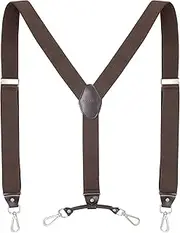 [Ausukler] Men's Suspenders with 4 Swivel Hooks for Heavy Duty Big and Tall, Mens Braces for Trousers