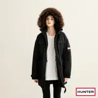 在飛比找Yahoo奇摩購物中心優惠-HUNTER - 女裝-Explorer鋪棉獵裝長版外套-黑