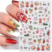 Nail Art Stickers Christmas Santa Reindeer Candy Cane Oranges Holly Mistletoe 92