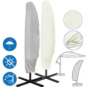 104x27inch Outdoor Garden Parasol Cover Waterproof Anti-UV Rain Resistant Umbrella Storage Bag 5140 DARK GREY