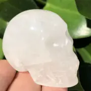 1pc Natural clear quartz skull quartz crystal carved gem reiki decor healing 2''